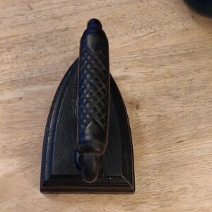 6-1/2" Tall Antique Black Cast Iron Or Doorstop